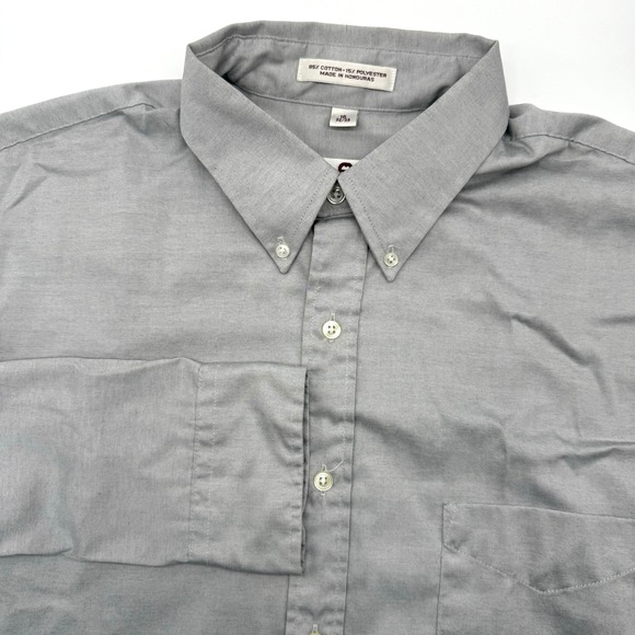 Etienne Aigner Men's Long Sleeve 16 32/33 Solid Gray Button Down Pocket Business - Picture 1 of 6